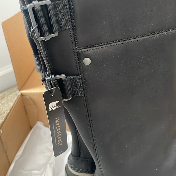 Rare 🔥 SOREL Slimpack Riding Tall waterproof Boots Black NEW IN BOX US 10.5 - Picture 16 of 17